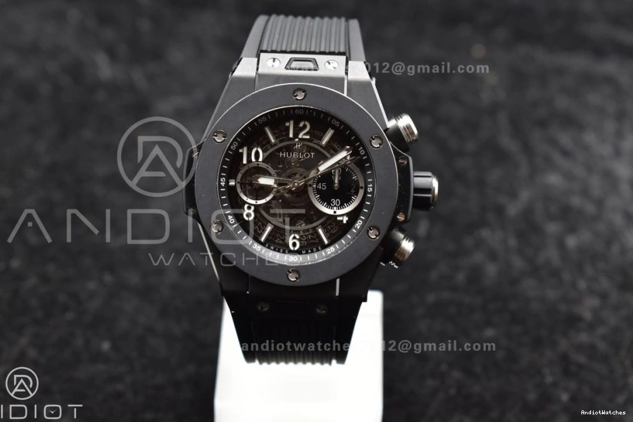 A 893 Black Rubber ZF Edition Skeleton on Dial Bang Strap Hublot BestValue 1:1 Unico Best Black Big Full 0105